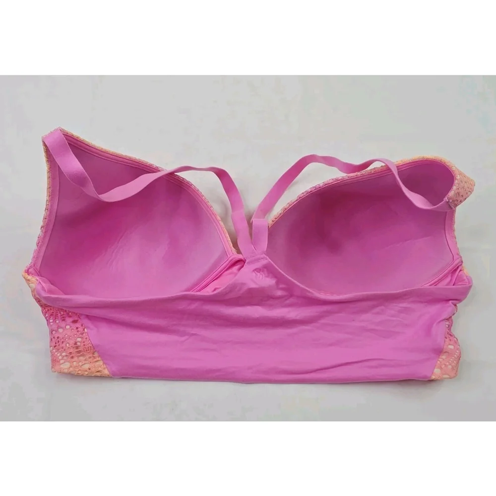 Victoria's Secret Body By Victoria Lightly Lined Plunge Bra 36C Ombré Pink Orang